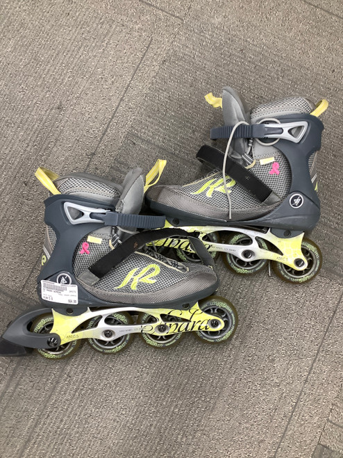 Vist Large View of Product Image Which is Used K2 ANDRA WOMENS Senior Rec Fitness Skates Grey Senior 8
