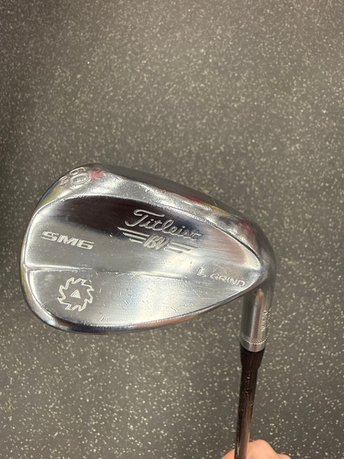 Vist Large View of Product Image Which is Used Titleist VOKEY SM6 L GRIND Golf Wedge Mens RH 60 Degree