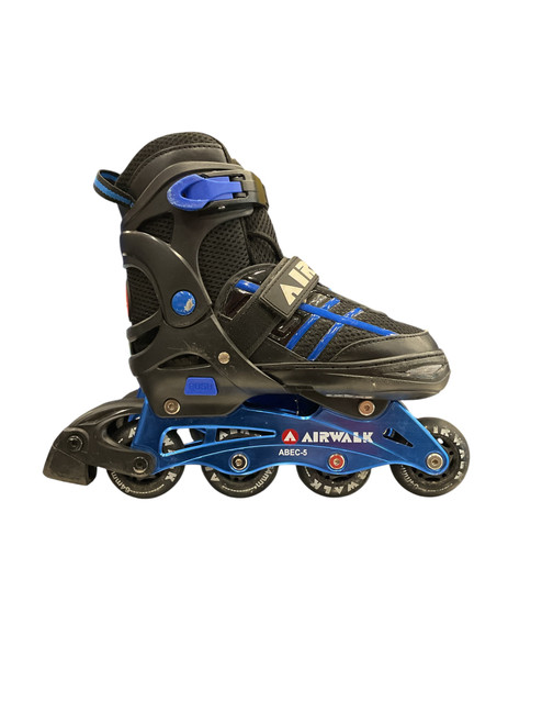 Vist Large View of Product Image Which is Used Airwalk ADJ 1-4 Junior Rec Fitness Skates Royal Blue Adjustable
