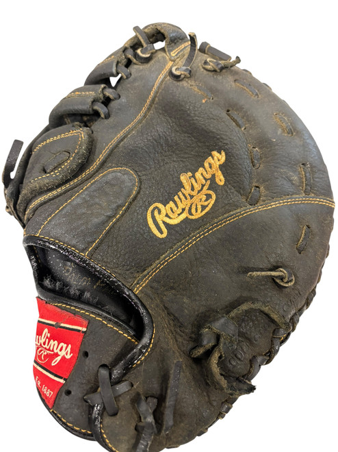 Vist Large View of Product Image Which is Used Rawlings RFB RENEGADE BB/SB First Base LH Throw Black 12 1/2"