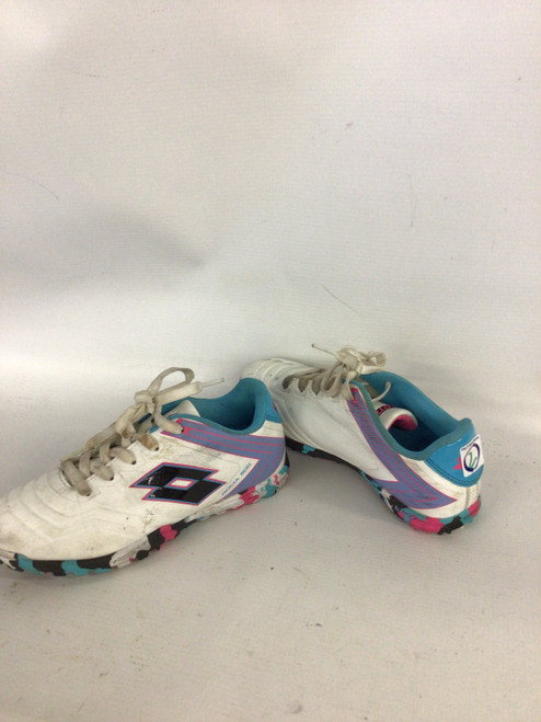 Vist Large View of Product Image Which is Used Lotto Soccer Indoor Shoes White Junior 02