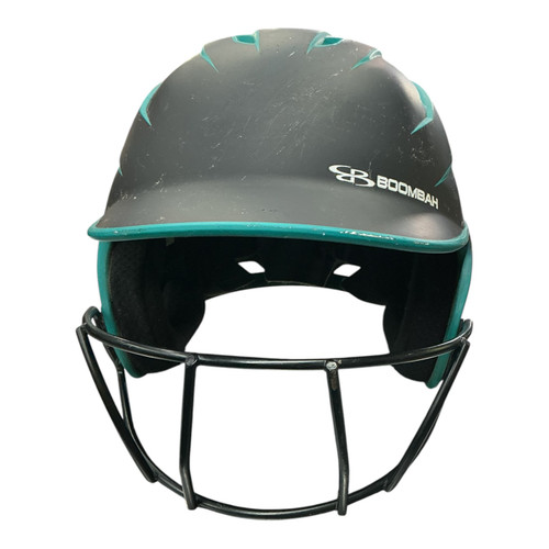 Vist Large View of Product Image Which is Used BoomBah HELMET W/MASK Batting Helmet w/Mask Black LG