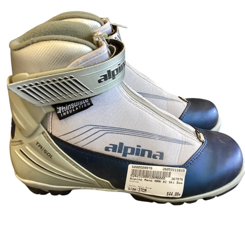 Vist Large View of Product Image Which is Used Alpina Mens NNN XC Ski Boots Navy Blue W 06 / JR 04-04.5