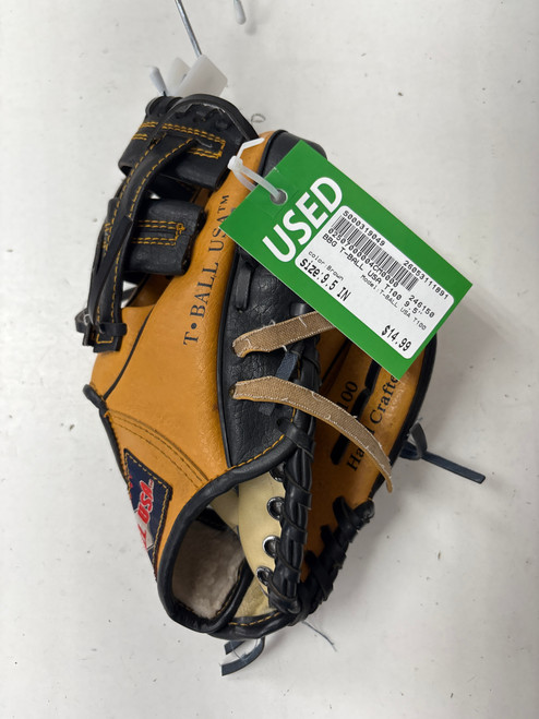 Vist Large View of Product Image Which is Used T-BALL USA T100 BB/SB Glove RH Throw Brown 9 1/2"