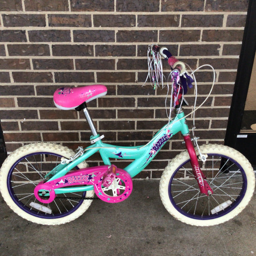 Vist Large View of Product Image Which is Used Huffy RAZZLE 18IN GIRLS BMX BIKE BMX Bike Girls Teal 18"