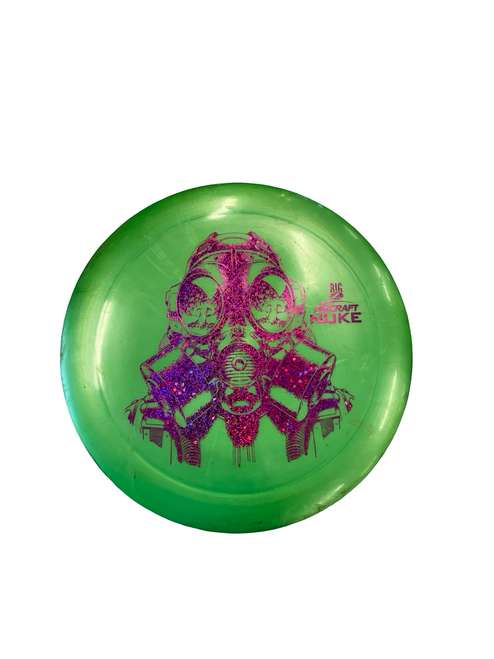 Vist Large View of Product Image Which is Used Discraft NUKE Disc Golf Driver Green