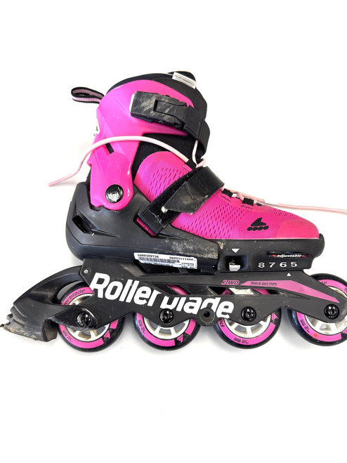 Vist Large View of Product Image Which is Used Rollerblade Junior Rec Fitness Skates Pink Adjustable