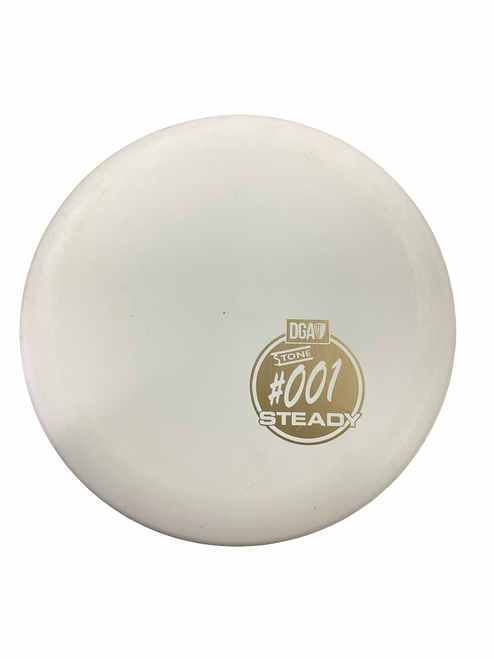 Vist Large View of Product Image Which is Used DGA STEADY 001 Disc Golf Putter White