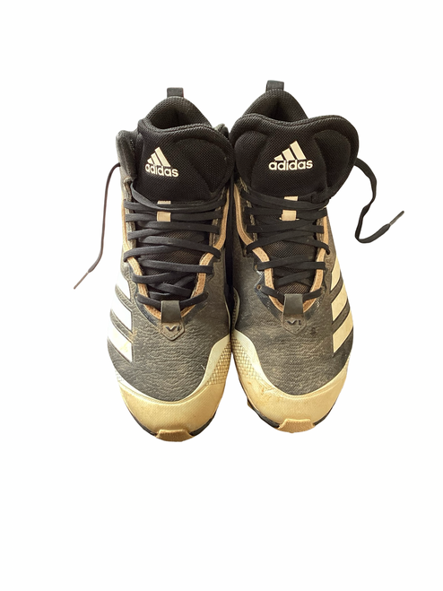 Vist Large View of Product Image Which is Used Adidas THREE STRIPE LIFE SZ 9.5 BB/SB Cleats Black Senior 9.5