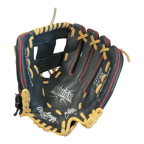 Vist Large View of Product Image Which is Used Rawlings HIGHLIGHT SERIES BB/SB Glove RH Throw Black 10 1/2"
