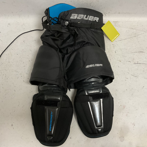 Vist Large View of Product Image Which is Used Bauer PRODIGY BOTTOM SET Youth Pant Black And Carolina Blue LG