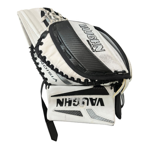 Vist Large View of Product Image Which is Used Vaughn VISION 9200 Senior Goalie Catcher White