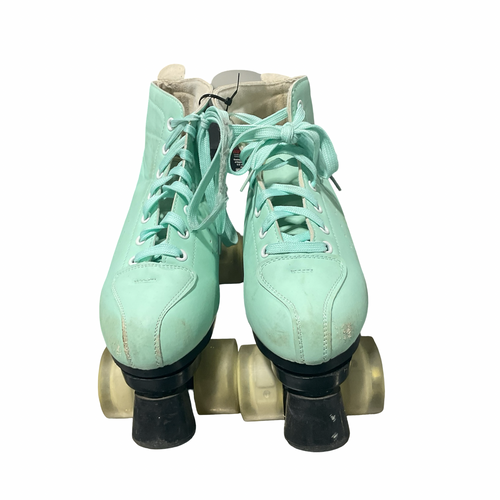 Vist Large View of Product Image Which is Used TEAL LIGHT UP Senior Roller Quad Skates Teal Senior 6