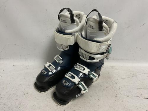 Vist Large View of Product Image Which is Used Salomon QST ACCESS 70W Womens DH Ski Boot White/Black/Navy 240 MP - J06 - W07