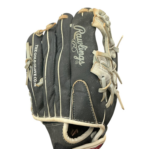 Vist Large View of Product Image Which is Used Rawlings SURE CATCH BB/SB Glove RH Throw Black 10 1/2"