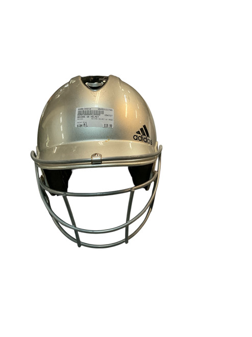 Vist Large View of Product Image Which is Used Adidas ADIDAS HELMET W/ MASK Batting Helmet w/Mask Grey M/L