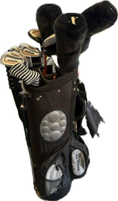 Vist Large View of Product Image Which is Used Wilson PRO STAFF MULTI METAL Mens Package Set RH Black 13 Piece