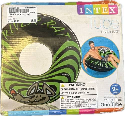Vist Large View of Product Image Which is Used Intex One Person Tube Black 47"