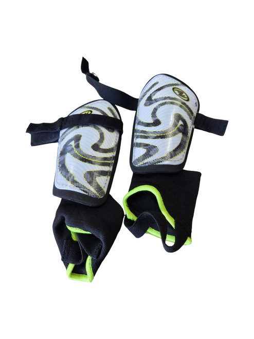 Vist Large View of Product Image Which is Used ATHLETICA JR SG SM Soccer Shin Guards Junior White SM