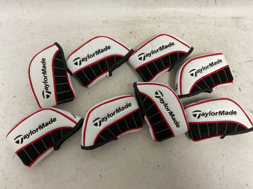 Vist Large View of Product Image Which is Used Taylormade IRON HEADCOVERS White/Black/Red