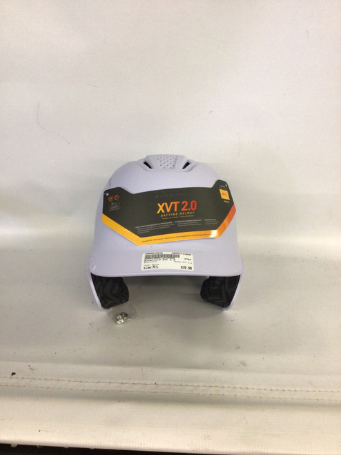 Vist Large View of Product Image Which is Used Evoshield XVT 2.0 Batting Helmet No Mask White M/L