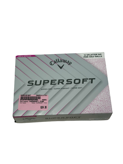 Vist Large View of Product Image Which is New Callaway SUPERSOFT PINK 12 Pack - Golf Balls