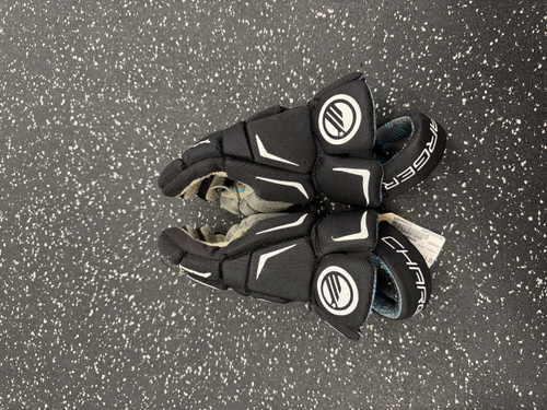 Vist Large View of Product Image Which is Used Maverik CHARGER Lacrosse Gloves Mens Black SM