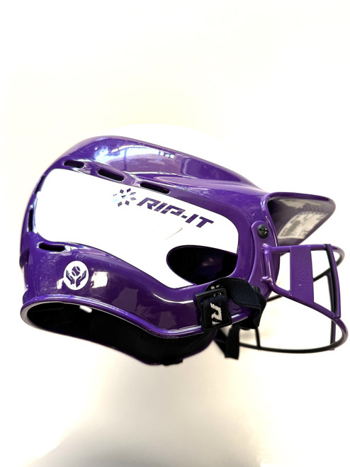 Vist Large View of Product Image Which is Used RIP-IT 6 - 6 7/8 INCH Batting Helmet w/Mask White One Size