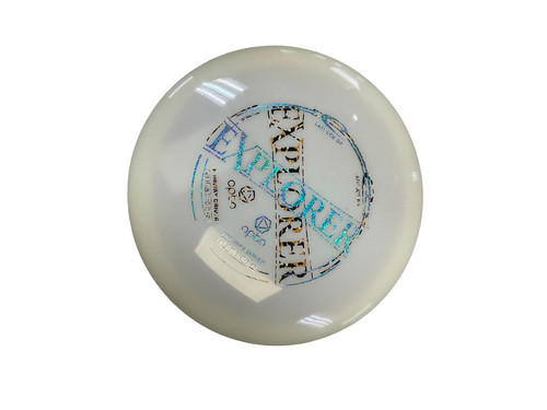 Vist Large View of Product Image Which is Used Latitude 64 OPTO EXPLORER MISPRINT Disc Golf Driver White 175g