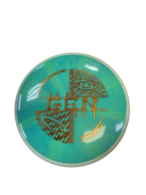 Vist Large View of Product Image Which is Used Latitude 64 2K MOONSHINE BURST SAREK Disc Golf Putter Green 175g
