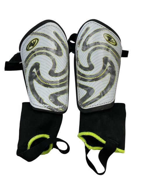 Vist Large View of Product Image Which is Used Soccer Shin Guards Youth White SM