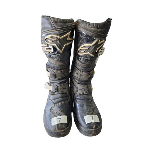 Vist Large View of Product Image Which is Used Alpine Stars TECH 3S MOTOCROSS BOOTS SZ 7 Mens Boots Black Senior 7