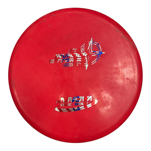 Vist Large View of Product Image Which is Used Innova STAR INVADER Disc Golf Putter Red