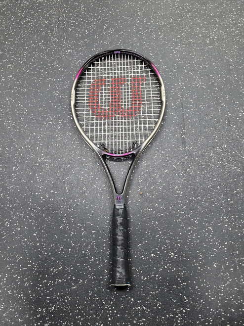 Vist Large View of Product Image Which is Used Wilson NEMESIS SPS Adult Tennis Racquet Silver 4 5/8"