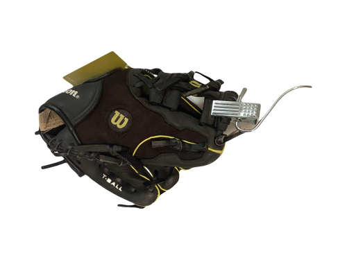 Vist Large View of Product Image Which is Used Wilson T-BALL BB/SB Glove T-ball Black 9 1/2"