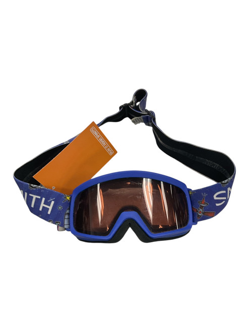 Vist Large View of Product Image Which is Used Smith Snow Goggles Youth Royal Blue