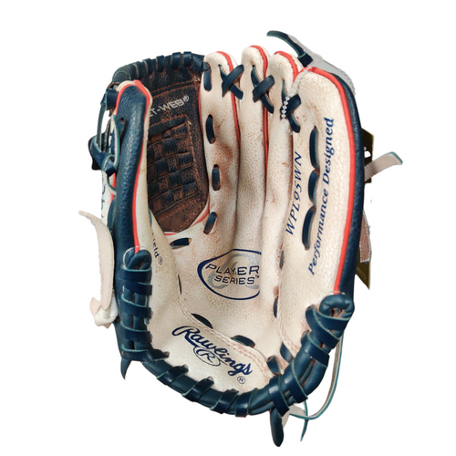 Vist Large View of Product Image Which is Used Rawlings WPL95WN Baseball Glove Right Hand Throw White 9 1/2"