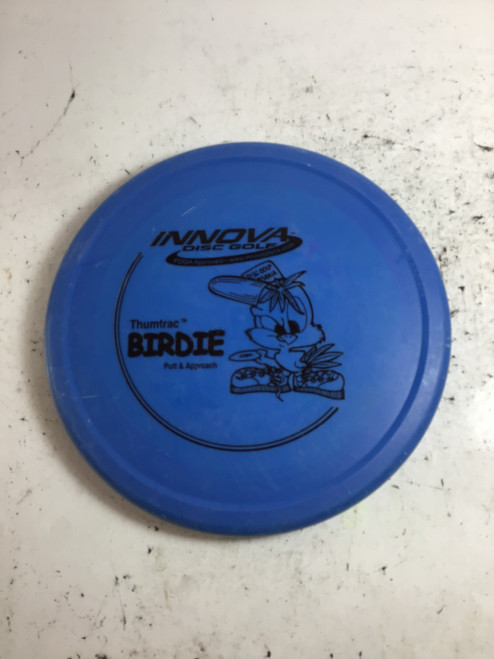 Vist Large View of Product Image Which is Used Innova DX THUMTRAC BIRDIE Disc Golf Putter Royal Blue 169g