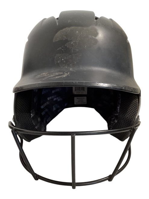 Vist Large View of Product Image Which is Used Marucci MBHDVSB-BK-AS Batting Helmet with Mask Black 