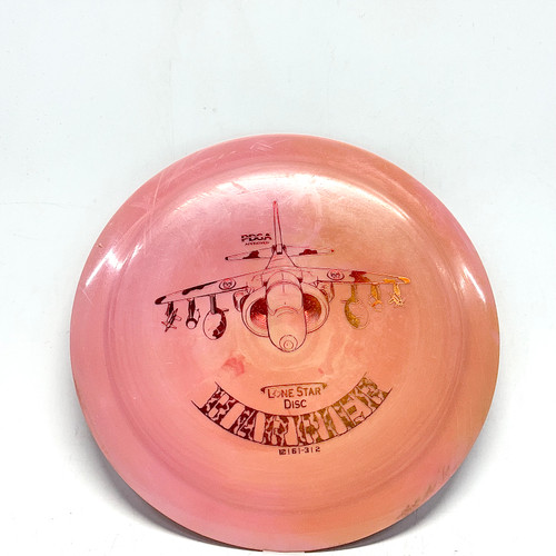 Vist Large View of Product Image Which is Used Lone Star Disc ALPHA HARRIER Disc Golf Driver Pink 163g