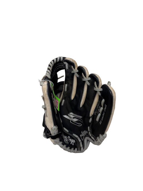 Vist Large View of Product Image Which is Used Rawlings SC110BCI Sure Catch Junior Leather Shell Baseball Glove RH Throw Silver 11"