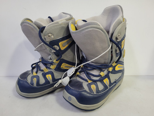 Vist Large View of Product Image Which is Used Burton FREESTYLE Boys Snowboard Boots Navy Blue Junior 04