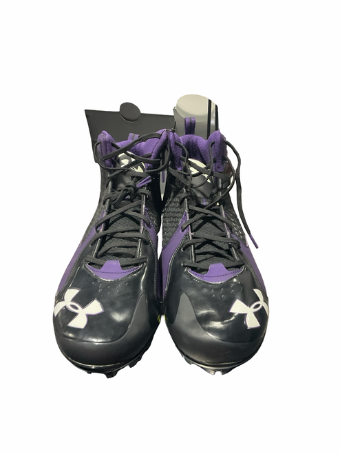 Vist Large View of Product Image Which is Used Under Armour Adult FB Cleats Purple Senior 18