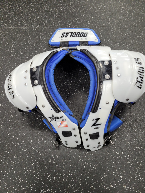 Vist Large View of Product Image Which is Used Douglas Z-25 FB Shoulder Pads White SM