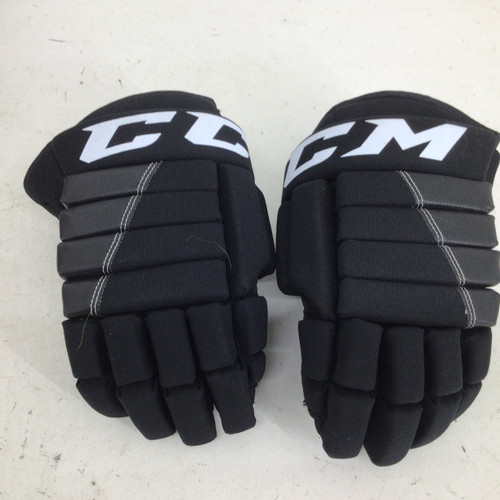 Vist Large View of Product Image Which is Used CCM TACKS 4R 12 IN JR HOCKEY GLOVES Junior Gloves Black 12"