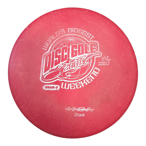 Vist Large View of Product Image Which is Used Innova DX SHARK Disc Golf Mid Range Red 174g