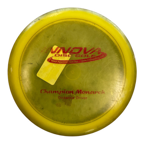 Vist Large View of Product Image Which is Used Innova CHAMP MONARCH Disc Golf Driver Yellow 165g