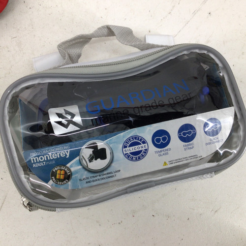 Vist Large View of Product Image Which is Used Guardian MONTEREY ADULT SNORKLE MASK Underwater Mask Black