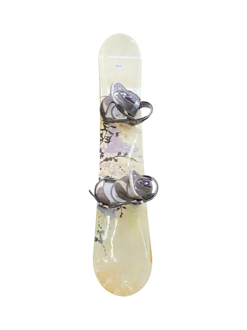 Vist Large View of Product Image Which is Used Morrow WILDFLOWER 153CM/BURTON STILETTTO BIND Womens Board/Bindings Tan 153 cm