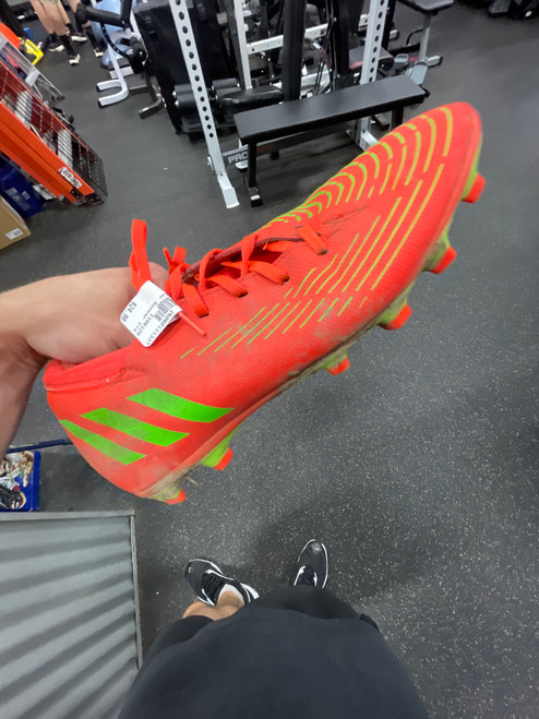 Vist Large View of Product Image Which is Used Adidas Soccer Cleats Orange Senior 11.5